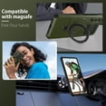 thumbnail image 3 of for Samsung Galaxy S20 FE Case  Built in Stand & Ring Holder[Compatible with MagSafe],  Grade Shockproof Protective Phone Case for Samsung S20 FE 4G/5G, Green, 3 of 8