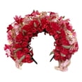 thumbnail image 3 of Han-Diadema de flores chinas para mujer, accesorio para el cabello, piezas de disfraz, diadema de Cosplay elegante, tocado para bodas, uso diario rojo, 3 of 10