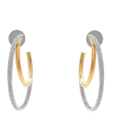 Swarovski Hyperbola Pierced Earrings Mixed Plating Clear