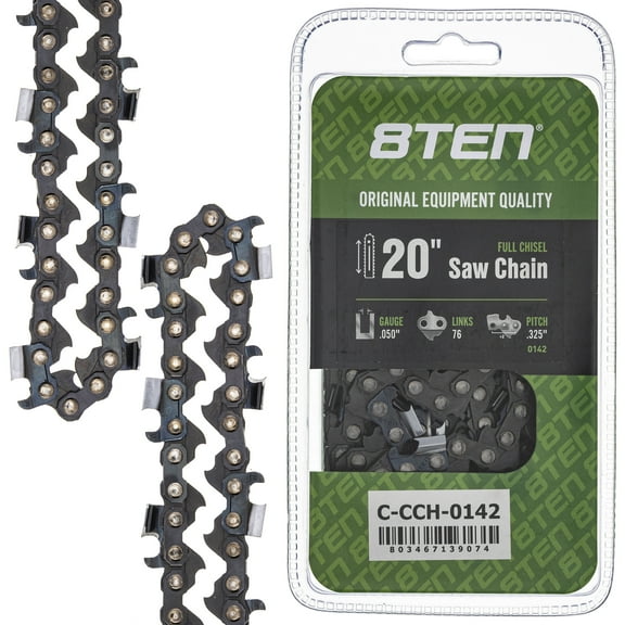 Full Chisel Chainsaw Chain 20 inch .050 .325 76DL for Blue Max 52209 20LPX076G 810-CCC2364H