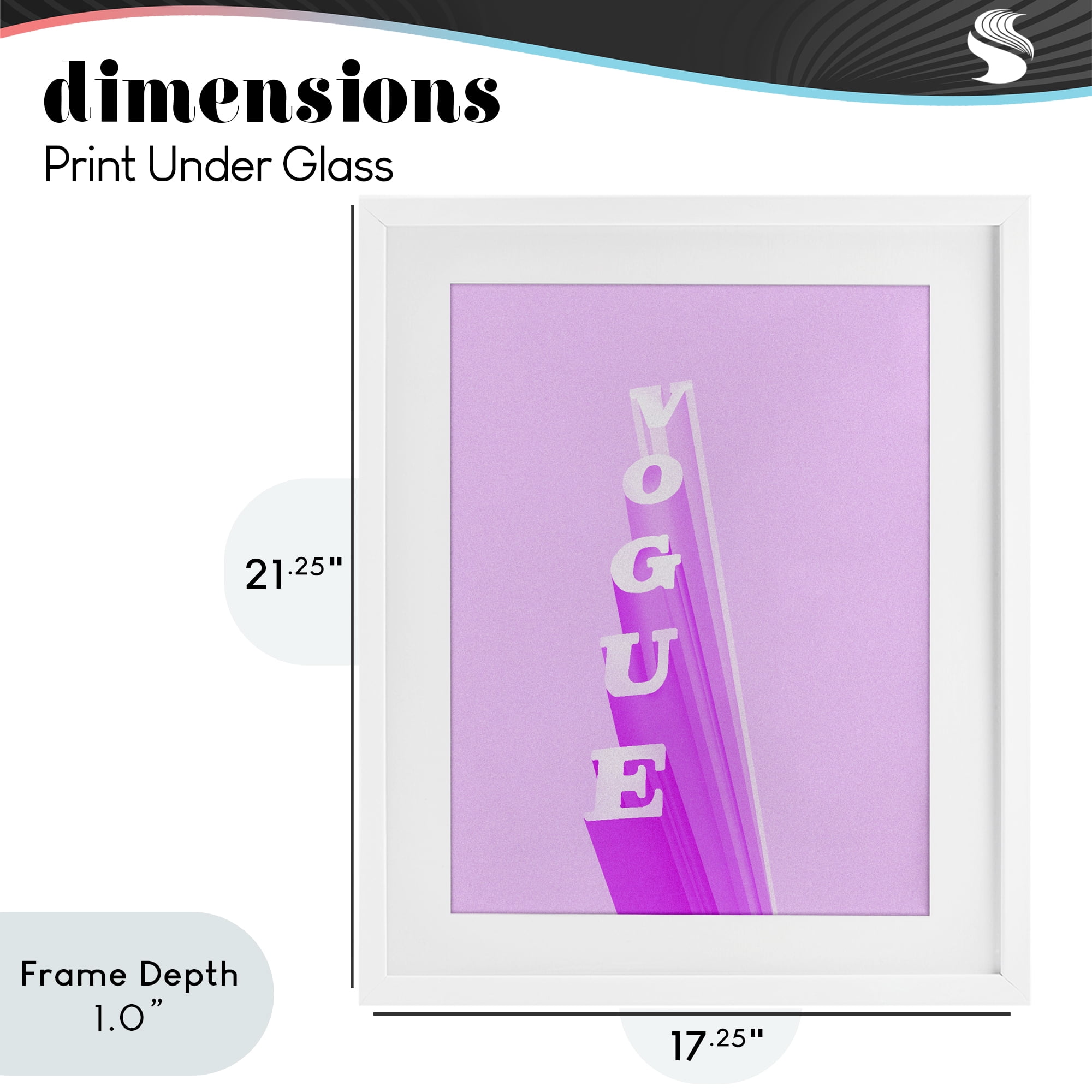 Stupell Industries Pink Vertical Glam Lettering White Framed Print Under Glass, design by Ziwei Li