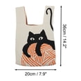 thumbnail image 4 of Unique Bargains 1 Pc Knitted Wrist Bag Cat Gift Bag Beige, 4 of 5