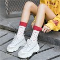 thumbnail image 3 of Chaussettes pour Femmes Mode Femmes Chaussettes en Coton à Blocs de Couleur Chaudes Chaussettes Décontractées à Losanges Colorés Chaussettes de Robe Chaussettes pour Filles en Liquidation, 3 of 5