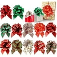 thumbnail image 1 of 24 Pcs Gift Bows Christmas Pull Bows Ribbon Present Wrapping Accessories for Boxes Bags Baskets Wine Bottles Party Decorations (24 pcs), 1 of 7