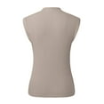 thumbnail image 5 of Women's Mock Neck Knit Sweater Vest Sleeveless Casual Trendy Summer Ribbed Pullover Tank Tops, 5 of 5