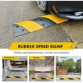 thumbnail image 5 of Pinypikaka Rubber Speed Bump, 2 Pack 2 Channel Speed Bump Hump, Modular Speed Bumps Humps 25000 lbs Load Capacity, Garage Speed Bump for Asphalt Concrete Gravel Driveway Road, 5 of 6