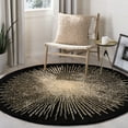 thumbnail image 2 of SAFAVIEH Soho Michelle Geometric Area Rug, Black/Beige, 10' x 10' Round, 2 of 8