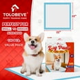 thumbnail image 2 of Tolobeve Puppy Pads Training Pads, Large, 22 in x 22 in, 100 Count Disposable Dog Pee Pet Pads, 2 of 8