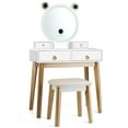 thumbnail image 4 of Gymax Makeup Dressing Vanity Table Set w/ Touch Screen Mirror, 4 of 7