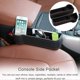 thumbnail image 2 of Organizador de espacio para asiento de automóvil, caja de almacenamiento universal para automóvil, soporte para teléfono, cuero multifunción, agua para automóvil, línea roja negra, 2 of 5