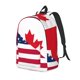 thumbnail image 1 of Disketp USA Canada Flag Mochila de Lona Estampada, Mochila Escolar de Viaje Ligera para Estudiantes y Portátil-Medium, 1 of 5