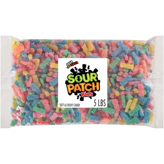 SOUR PATCH KIDS Soft & Chewy Gummy Candy, Bulk Candy, 5 lb
