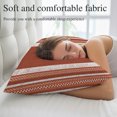 thumbnail image 4 of Vintage Rust Red Striped Throw Pillow Cover, Pillowcase Protectors with Zipper, Breathable Decorative Lumbar Pillow Case Cover, Farmhouse Modern Stripes Boho Pillow Shams for Couch Sofa 12x20Inch, 4 of 9