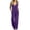 Purple, variant on Tqcoqu Women's Loose Wide Leg Jumpsuit with Side Pockets,V Neck Sleeveless Solid Stretchy Casual One Piece Romper