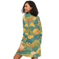 thumbnail image 2 of FORMRS Womens Long Sleeve Nightgowns Crew Neck Sleep Shirt Soft Pajamas Sizes S-3XL, Whimsical Dinosaur Pattern, 2 of 8