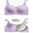thumbnail image 4 of ManxiVoo Square Neck Strapless Bra For Full Bust Seamless Thin Cup Light Support Convertible Layering Top S Size Light Violet, 4 of 8