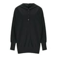 thumbnail image 6 of Craaazy Oversized Sweatshirt for Women Hooded Button Long Sleeve Shirts Gifts, 6 of 6