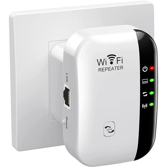 Digitnow WiFi Range Extender Super Boost WiFi Up to 300Mbps Repeater, WiFi Signal Booster, Access Point Easy Set-Up 2.4G Network with Integrated Antennas LAN Port & Compact Designed Internet Booster