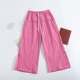 thumbnail image 4 of Lounge Pants for Womens Plus Size Fashion Solid Color Casual Trousers Elastic Waist Pants Long Pants With Pockets, 4 of 5