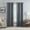 DENIM, variant on Eclipse Carter Draftstopper Room Darkening Grommet Curtain Panels, Set of 2, Charcoal, 37 x 84