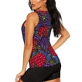 thumbnail image 3 of KLL Wild Berries Print Womens Tank Top Sleeveless Workout Tops Athletic Running Shirts Yoga Gym Clothes-XX-Large, 3 of 7