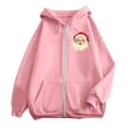 thumbnail image 6 of Ladies' Christmas Printed Zipper Long Sleeved Pocket Drawstring Casual Hooded Sweatshirt, 6 of 8