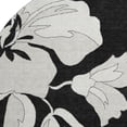 thumbnail image 2 of HomeRoots 667966 8 ft. Black & Ivory Floral Transitional Washable Round Area Rug with UV Protection, 2 of 5