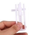 thumbnail image 3 of 20 ganchos de plástico ajustables para cortinas: ganchos blancos para cortinas con pliegues, ajuste de altura flexible para sala de estar y dormitorio., 3 of 7