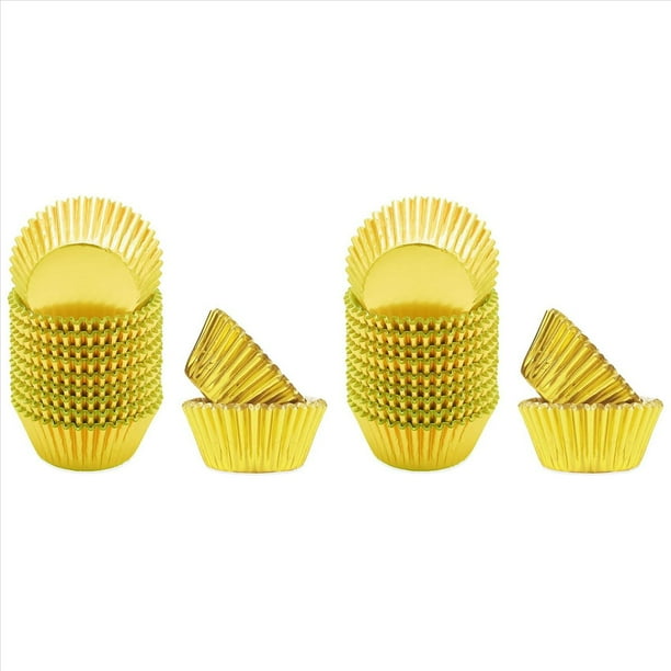 Mini 1000 Piezas de Moldes para Cupcakes de Papel Plateado para Hornear Tazas para Hornear, Gruesos y Resistentes, Resistentes Al Aceite, Moldes para Muffins de Papel B