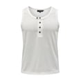 thumbnail image 6 of DPTALR Men's Slim Fit Ribbed Sleeveless Henley Shirt,Muscle Tank Top,White,Big Men's,Tall Men's M,Young Men's Tank Tops, 6 of 8