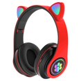 thumbnail image 1 of Auriculares Bluetooth con orejas de gato montados en la cabeza B39 Auriculares inalámbricos con orejas de gato adorables con luz LED intermitente, 1 of 5