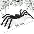 thumbnail image 6 of Innens 35.4" Halloween Giant Spider Decorations Fake Spiders Scary Decoration for Indoor Outdoor Garden Yard Decor (Black, 1Pc), 6 of 9