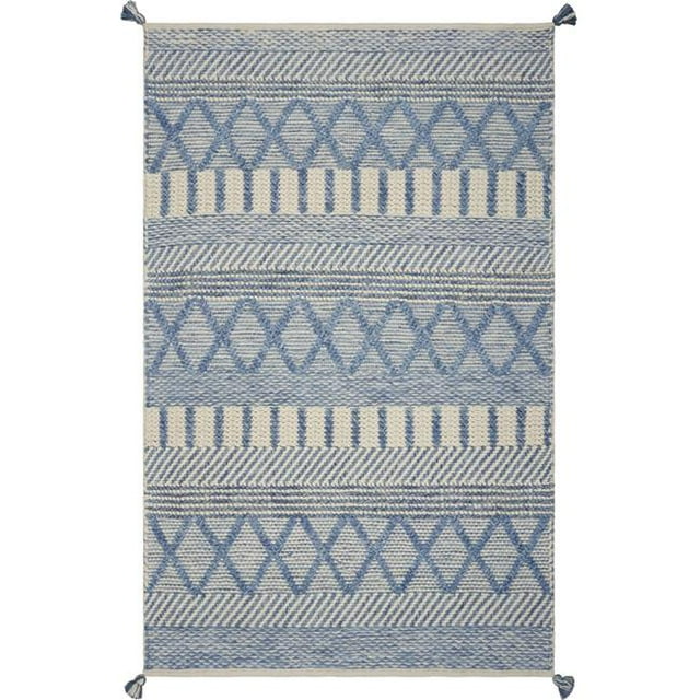 HomeRoots 350192 Tapis en Denim Polyester 6 x 9 Pieds