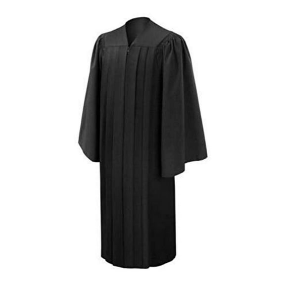 CLERKMANS Unisex Adult Deluxe Black Bachelors University Graduation Gown, Cap & Tassel Package - Matte Fabric 57 (6'0"-6'2")