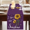 thumbnail image 3 of Table Runners 90 Inches Long Dress Scarves, Purple Sunshine Sunflower Farmhouse Coffee/Dining/Kitchen Table Runner for Living Room, Pastoral Bees Farmhouse Floral 13x90 Inch, 3 of 9
