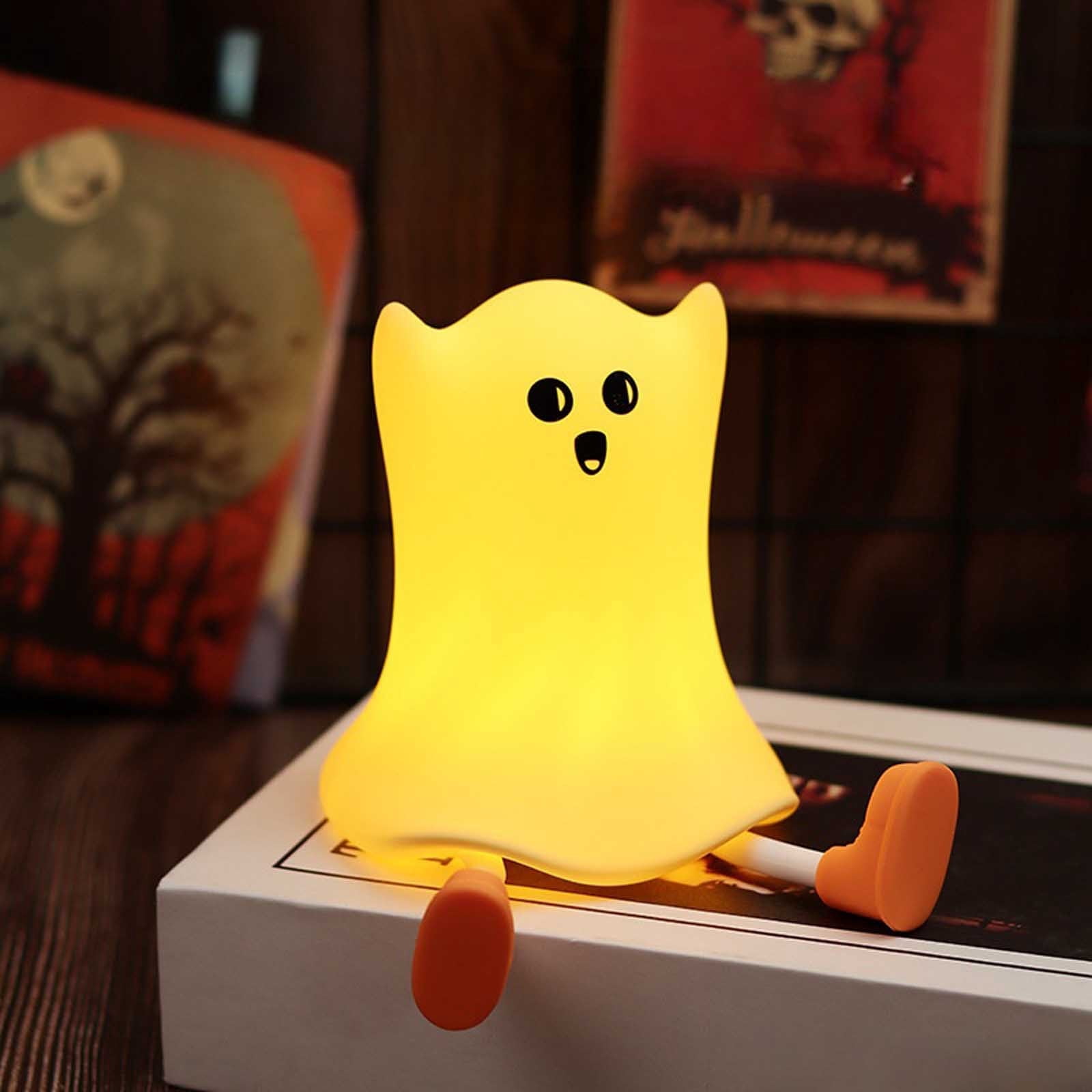 LLDYYDS Halloween Ghost Night Lights for Kids: Cute Lamp Rechargeable Toddler Baby Night Light with Timer, Adjustable Brightness