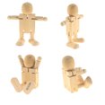 thumbnail image 4 of Figura de robot de madera sin terminar para manualidades, 4 of 4