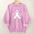 thumbnail image 2 of successthop Breast Cancer Sweatshirts for Women Graphic FLeece Crewneck Long Sleeve Sweater Pullover Clothes Print Tops, 2 of 4
