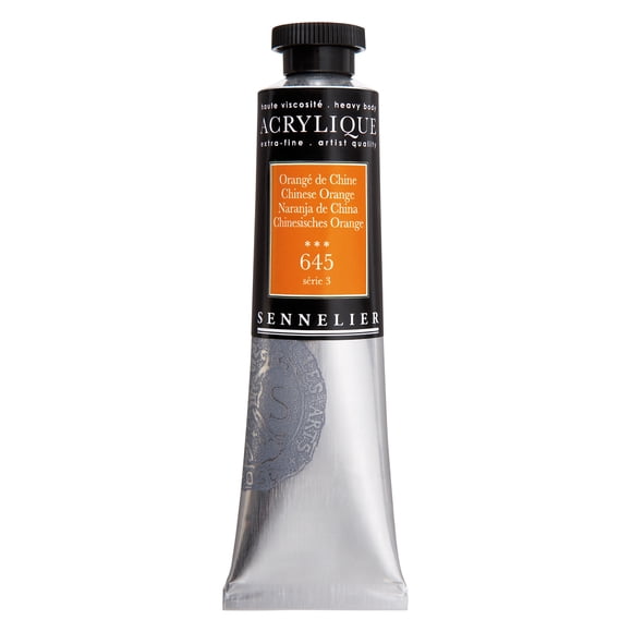 Sennelier Extra-Fine Artists' Acrylic Color, 60Ml Tube, Chinese Orange S3