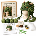 thumbnail image 2 of Fantasy Hood Hat DIY Crochet Kit Series, Animal Hood Hat Crochet Kit with Yarn, Hook and Step-by-Step Guide for Beginner Adults, Halloween Festival Craft Gift, 2 of 6