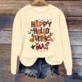 thumbnail image 2 of WEAIXIMIUNG Sweatshirts Courts pour Femmes Zip Pull Tendance à Capuche Imprimé Lettre Col Rond pour Automne & Hiver, 2 of 3
