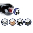 thumbnail image 1 of WIRESTER 4pcs Set Cats Ceramic Cork Wine Bottle Stopper Wine Corks Crafts, 1 of 1