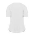 thumbnail image 6 of LEAVINGSUO Summer Tops for Women Ladies Tops Women Casual Short Sleeve Flared Sleeves V-Neck Solid Loose T-Shirt Blouse Tops, 6 of 7