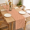 thumbnail image 3 of Table Runner 70 Inches Long for Kitchen Dining, Orange Plaid Dresser Scarf Farmhouse, Dining Table Decorations for Wedding/Parties, Modern Farmhouse Simple Abstract Stripes 13 x 70 In, 3 of 8