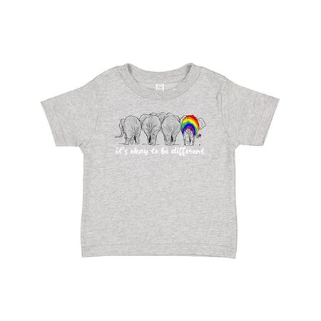 

Inktastic It s Okay to Be Different Elephant Rainbow Gay Pride Flag Boys or Girls Baby T-Shirt