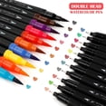 thumbnail image 4 of Gc Quill 72 Colors Dual Tip Watercolor Markers Set, Fine & Brush Tip Art Pens for Coloring, Paper Crafts, Drawing, Journaling and Calligraphy, 4 of 5
