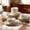 Cappuccino, variant on Ceramic Dinnerware Sets for 4, 12 Pieces Handpainted Stoneware Plates and Bowls Set, Scratch Resistant Dishes Set, Dishwasher & Microwave Safe, Cappuccino