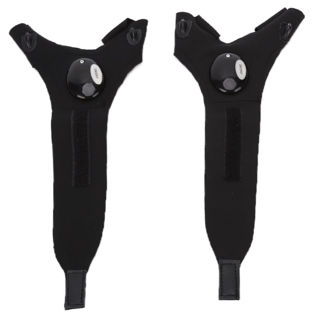 LED Flashlight Gloves Elastic Fabric Large Hands Fingerless LED Light Gloves for Husband Boyfriend