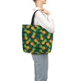 thumbnail image 3 of Sigee Pineapples with Palm Leaves Print Large Capacity Zippered Tote Bag - Durable, Stylish and Versatile for Everyday Use, 3 of 9