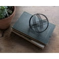 thumbnail image 5 of Foreside Home & Garden Modern Black Matte Metal Plaid Sculpture – Tabletop Decorative Accent, 5 of 6